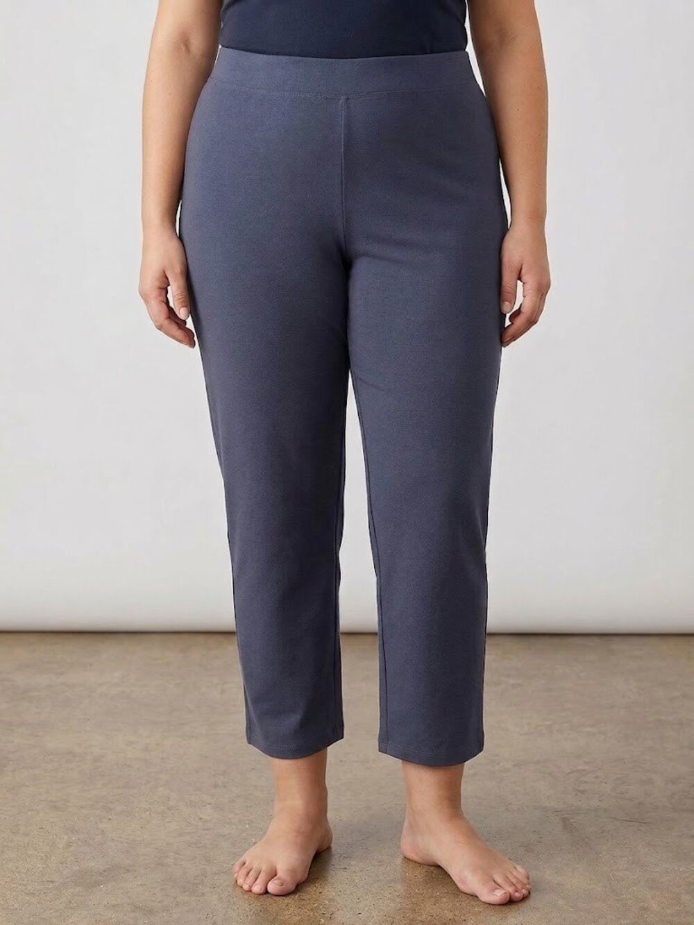 NWT Eileen Fisher Straight Ankle in Ocean Washable Stretch Crepe Pants XL